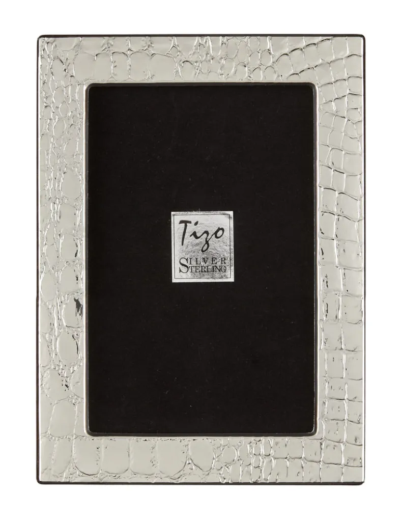 TIZO CROCODILE CRACKLE STERLING SILVER FRAME
