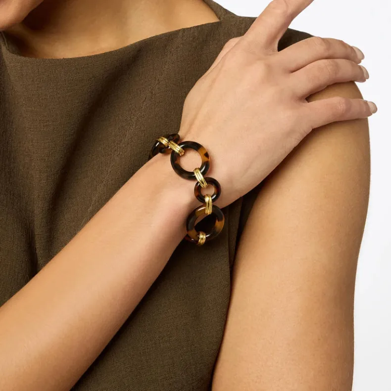 JULIE VOS MADISON LINK BRACELET - TORTOISESHELL