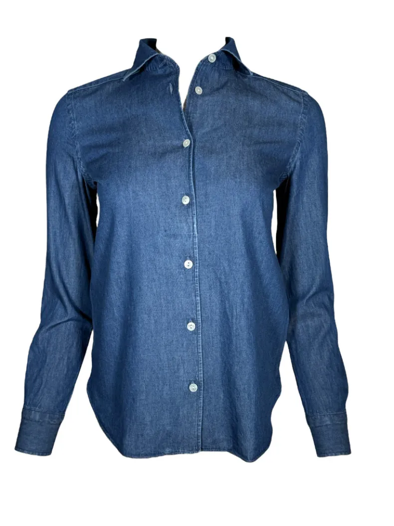 GIANGI NAPOLI WOMEN'S SHIRT - BLUE DENIM