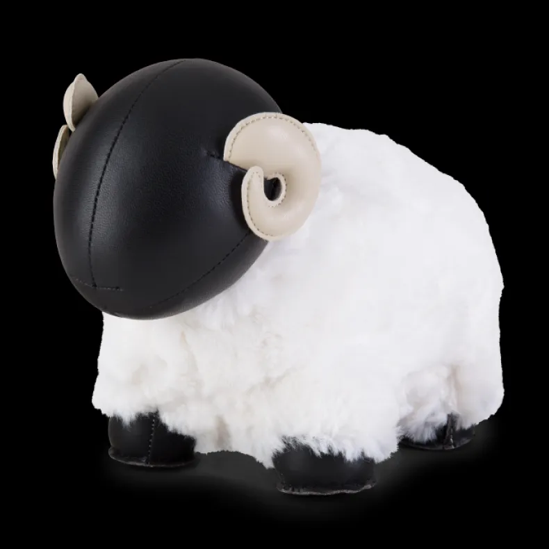 ZÜNY BOOKEND - BLACK & WHITE BIGHORN SHEEP