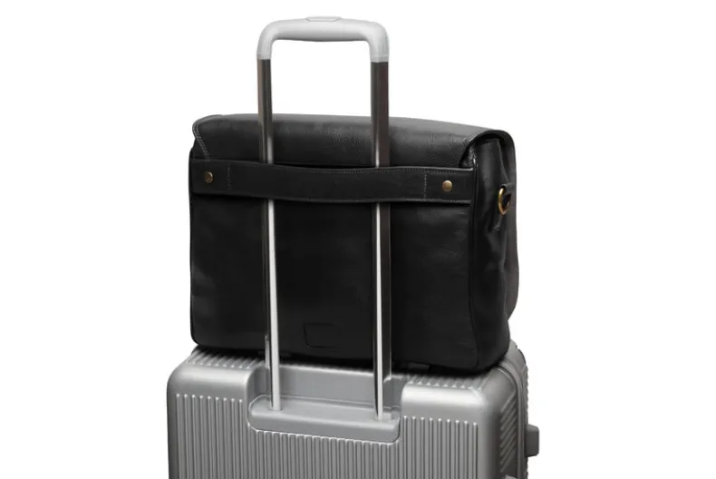 BOSCA 1911 DOLCE ITALIA MESSENGER - DARK BROWN
