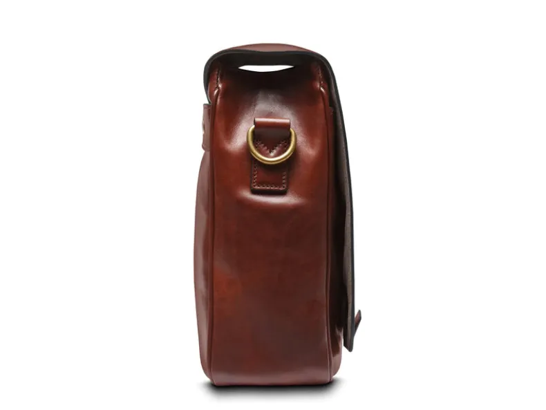 BOSCA 1911 DOLCE ITALIA MESSENGER - DARK BROWN