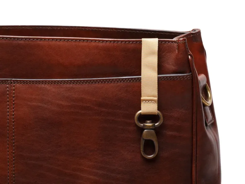 BOSCA 1911 DOLCE ITALIA MESSENGER - DARK BROWN
