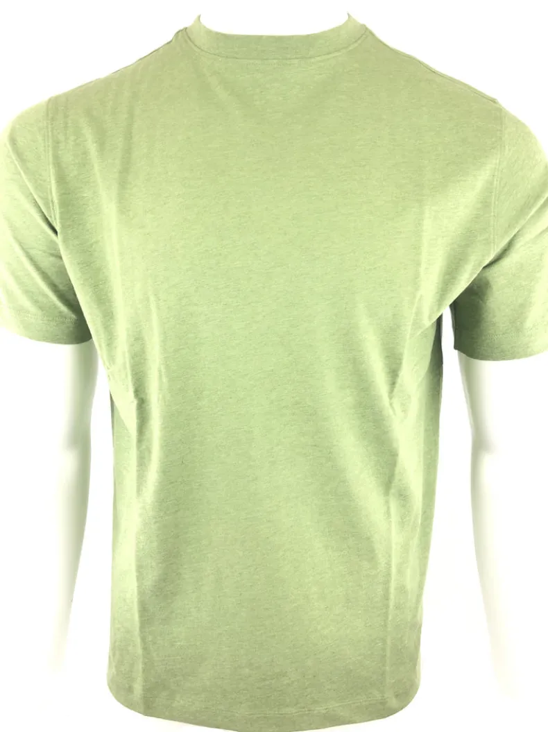 LEFT COAST TEE MEN'S LUXURY SHORT SLEEVE T-SHIRT - GREEN MELANGE