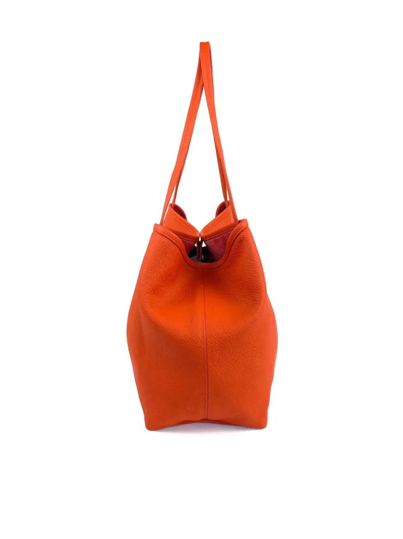 ORSYN MAKENA TOTE - PAPAYA PEBBLE GRAIN