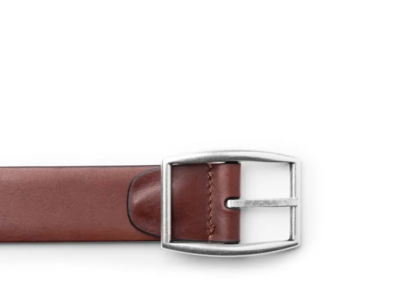 BOSCA 1911 CAPRI LEATHER BELT - BROWN