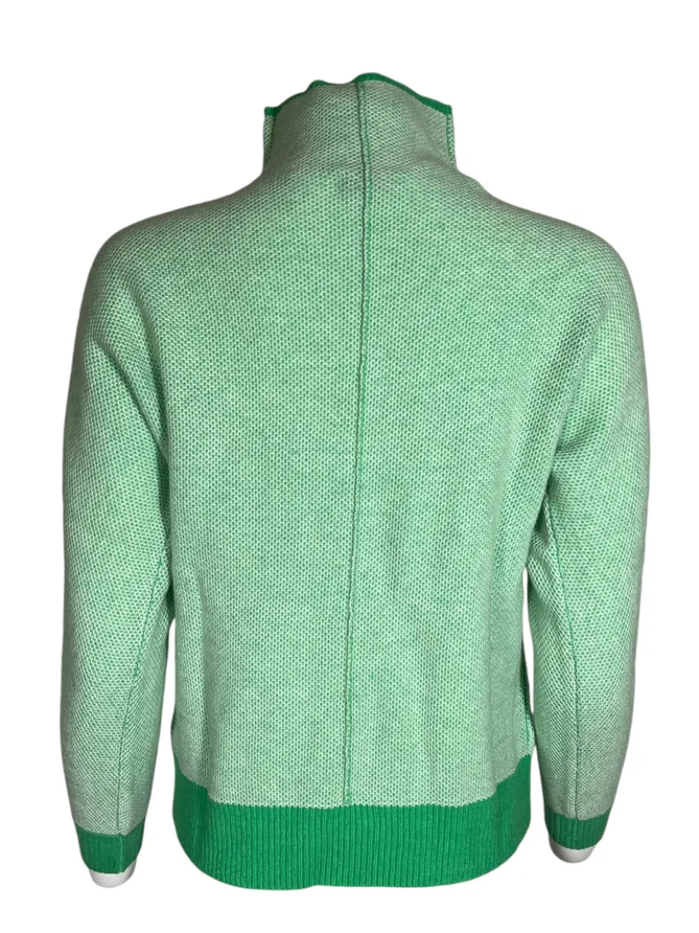 KINROSS PLATED THERMAL SWEATER - FRESH/WHISPER