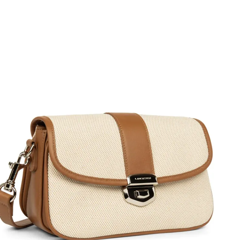 LANCASTER TEXTURED CROSSBODY BAG - CAMEL