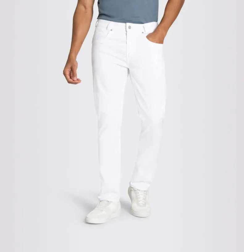 MAC MEN'S ARNE PIPE 5 POCKET PANT - WHITE