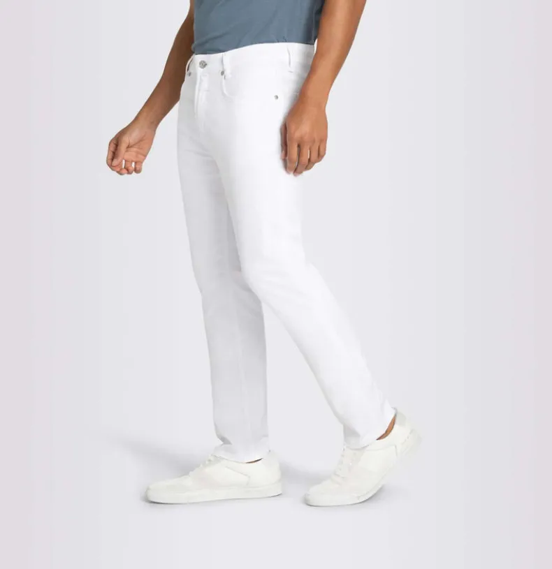 MAC MEN'S ARNE PIPE 5 POCKET PANT - WHITE