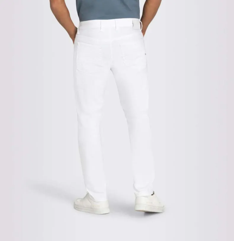 MAC MEN'S ARNE PIPE 5 POCKET PANT - WHITE