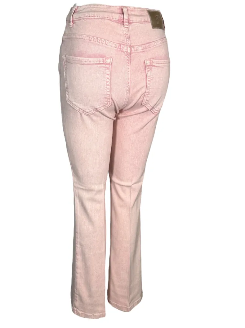OUI WOMEN'S DENIM EASY KICK PANT - ROSE RED