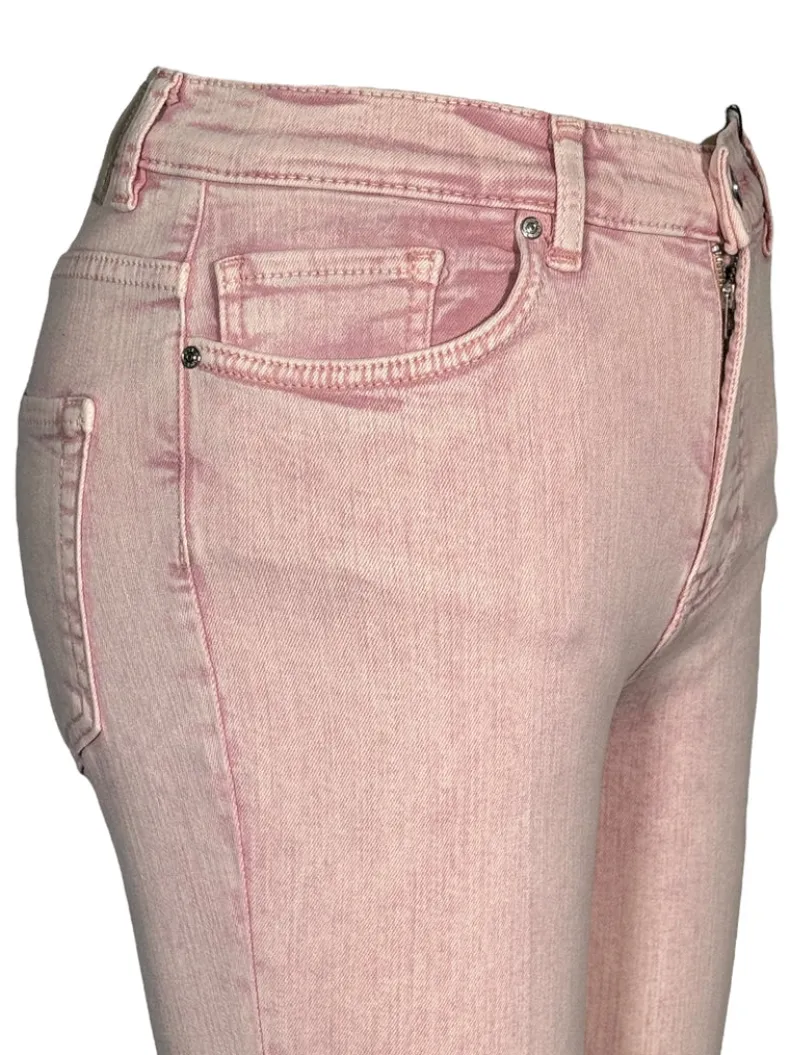 OUI WOMEN'S DENIM EASY KICK PANT - ROSE RED