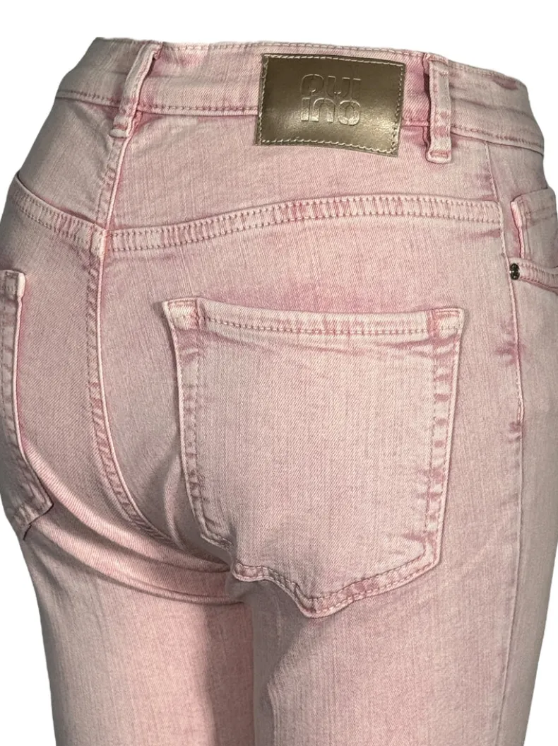 OUI WOMEN'S DENIM EASY KICK PANT - ROSE RED