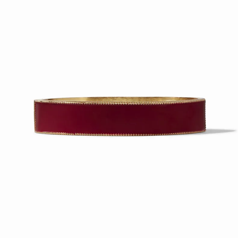 JULIE VOS MARSEILLE HINGE BANGLE - MULBERRY ENAMEL