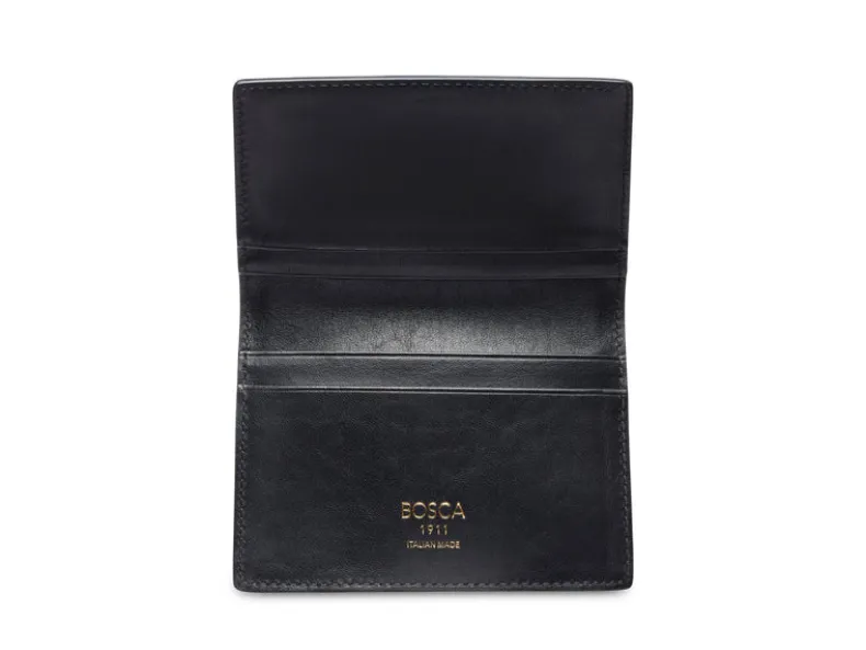 BOSCA 1911 ITALIA DOLCE CALLING CARD CASE - BLACK