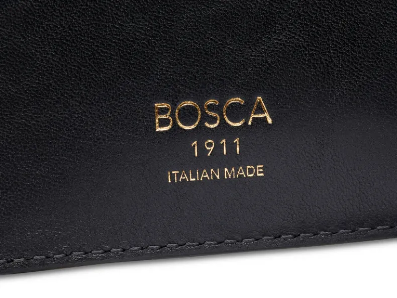 BOSCA 1911 ITALIA DOLCE CALLING CARD CASE - BLACK