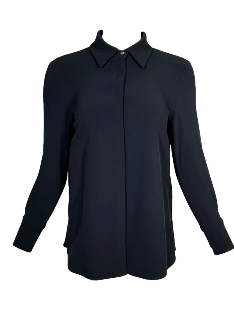 ESTELLE AND FINN PLEAT BACK SHIRT - NAVY