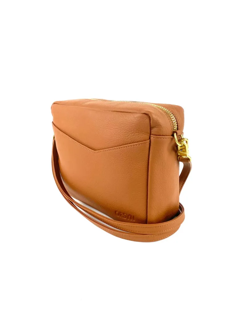 ORSYN ROME CROSSBODY BAG - MAPLE PEBBLE GRAIN