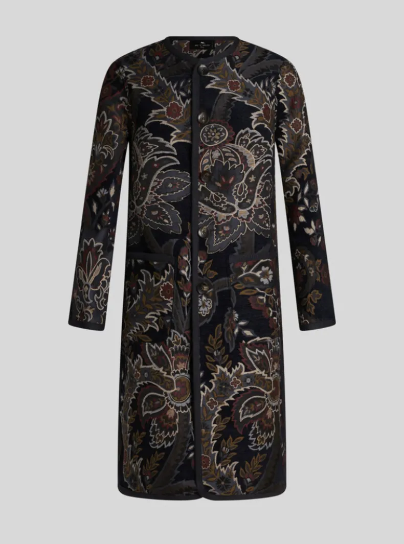 ETRO EMBROIDERED REVERSIBLE COAT - MULTICOLOR