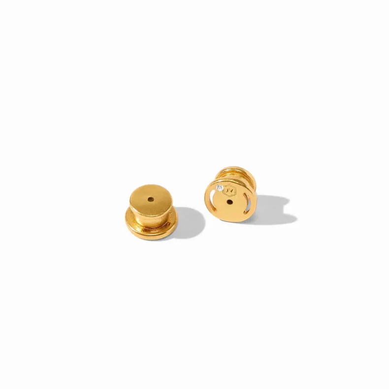 JULIE VOS WAVE HOOP & CHARM EARRING - PEARL