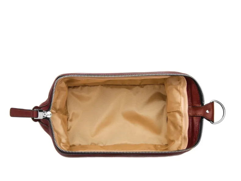 BOSCA 1911 10" ZIPPER UTILIKIT - DARK BROWN OLD LEATHER