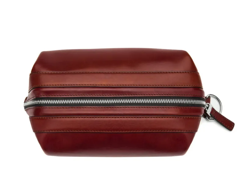 BOSCA 1911 10" ZIPPER UTILIKIT - DARK BROWN OLD LEATHER