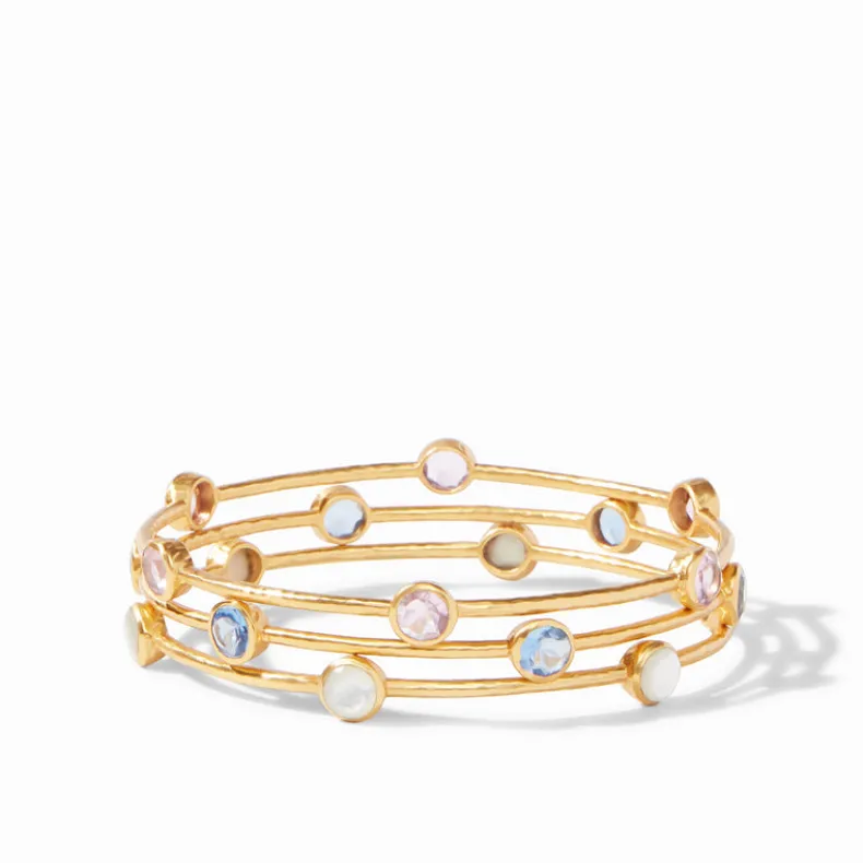 JULIE VOS MILANO BANGLE - CLEAR CRYSTAL