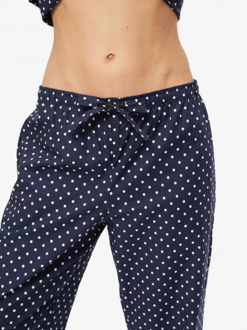 DEREK ROSE PLAZA WOMEN'S PAJAMA SET - NAVY