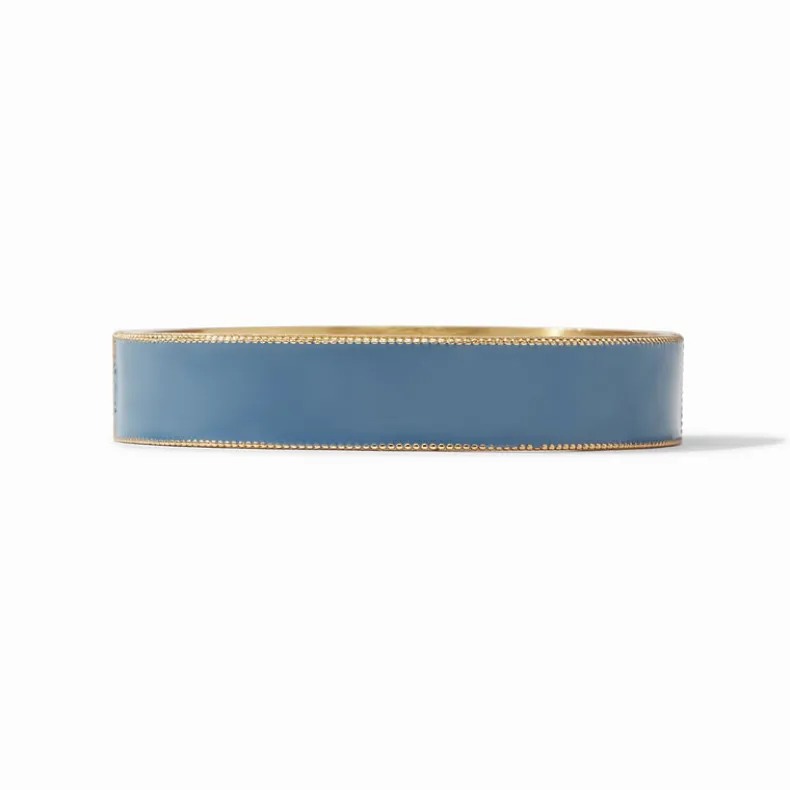JULIE VOS MARSEILLE HINGE BANGLE - DENIM BLUE ENAMEL