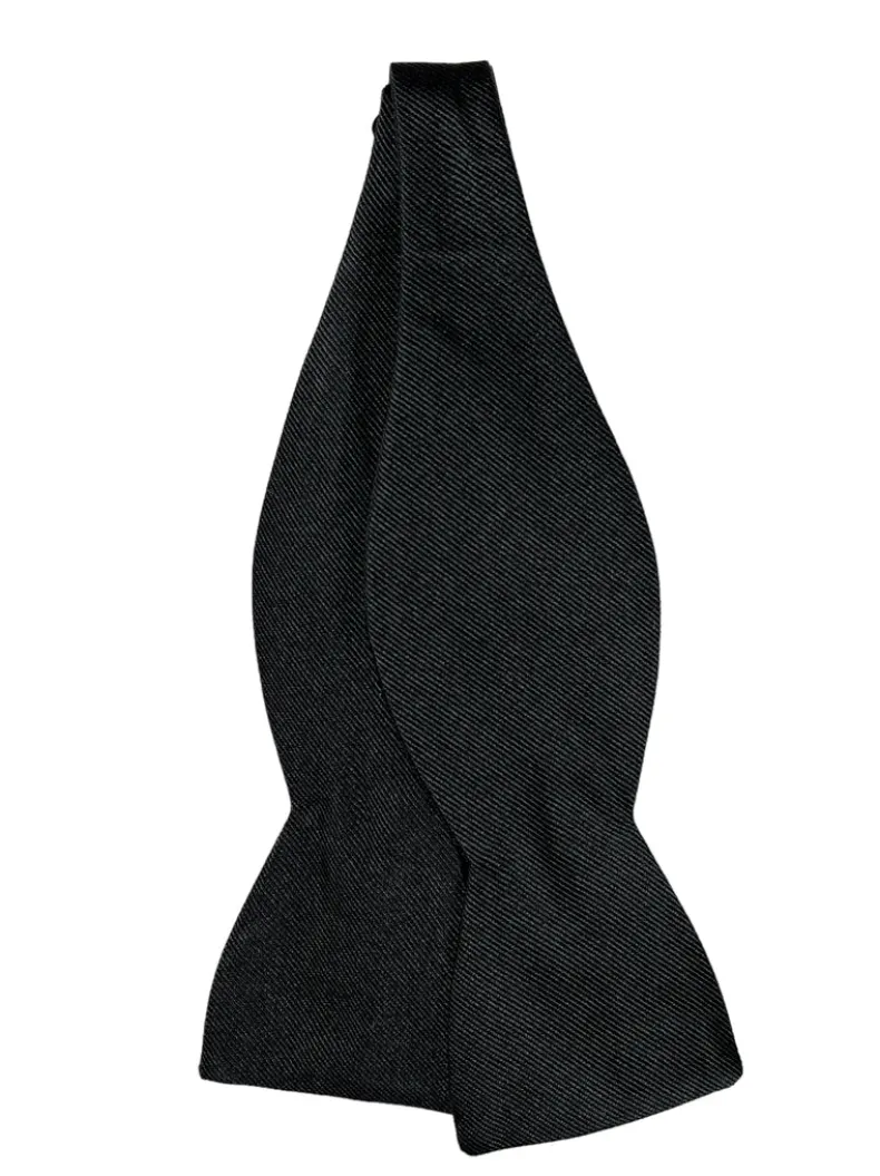 EDWARD ARMAH BOWTIE - SOLID BLACK TWILL