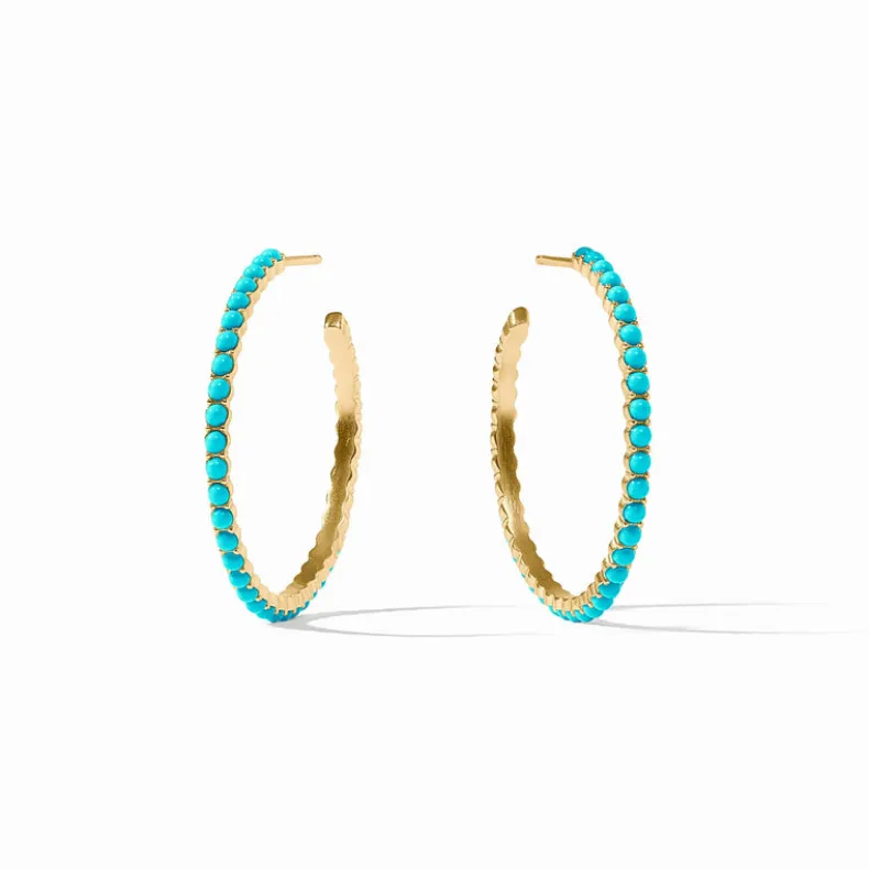 JULIE VOS JULIET HOOP - TURQUOISE BLUE - MEDIUM