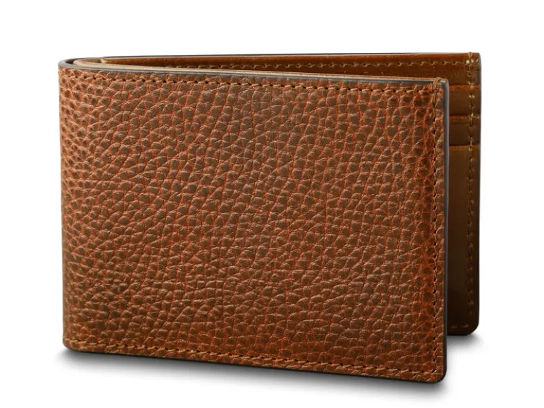 BOSCA 1911 ROMA ITALIA SMALL BIFOLD WALLET - AMBER