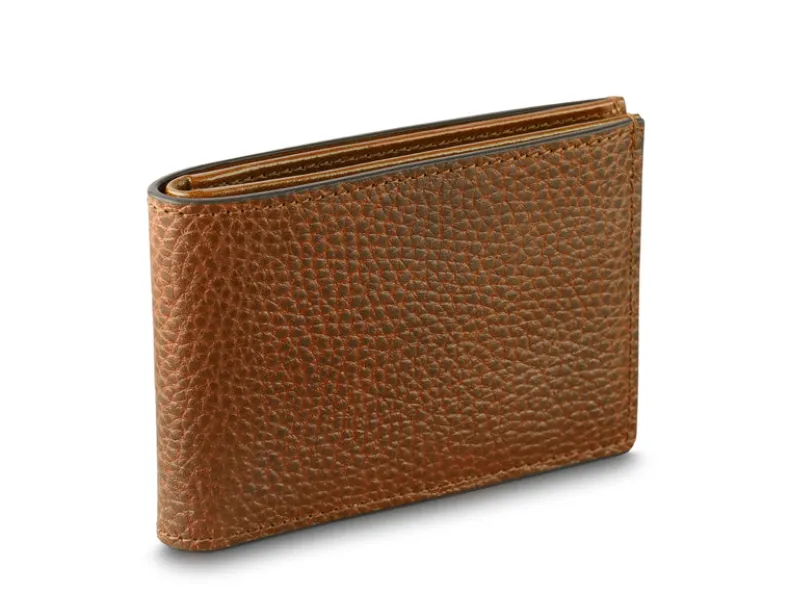 BOSCA 1911 ROMA ITALIA SMALL BIFOLD WALLET - AMBER