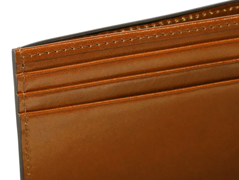 BOSCA 1911 ROMA ITALIA SMALL BIFOLD WALLET - AMBER