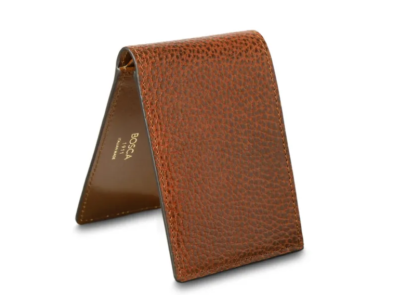 BOSCA 1911 ROMA ITALIA SMALL BIFOLD WALLET - AMBER