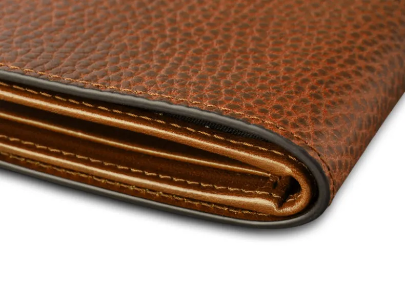 BOSCA 1911 ROMA ITALIA SMALL BIFOLD WALLET - AMBER