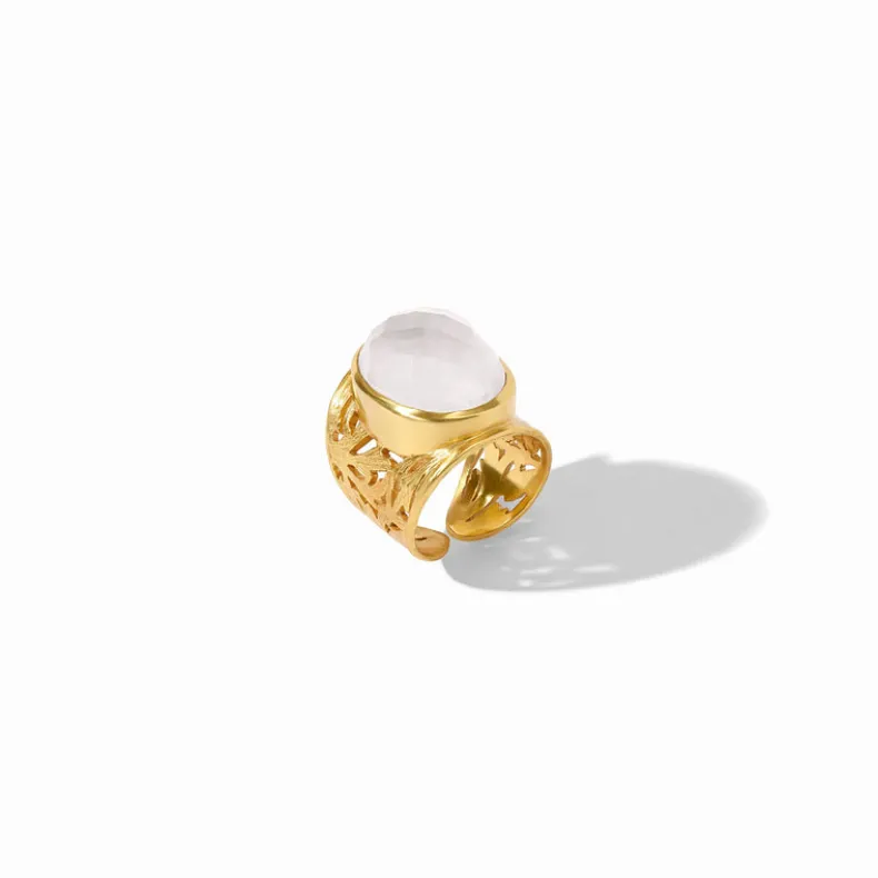 JULIE VOS IVY STATEMENT RING - IRIDESCENT BAHAMIAN BLUE
