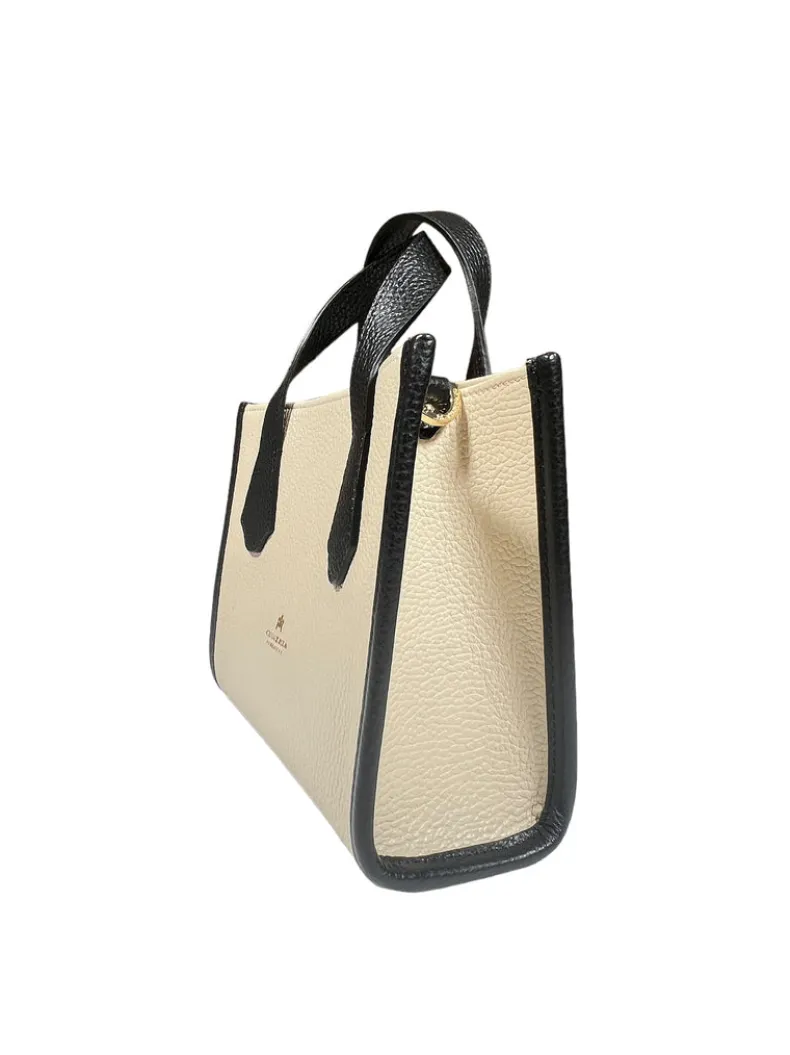 CUOIERIA FIORENTINA DORA SMALL TOTE - PROSECCO/NERO