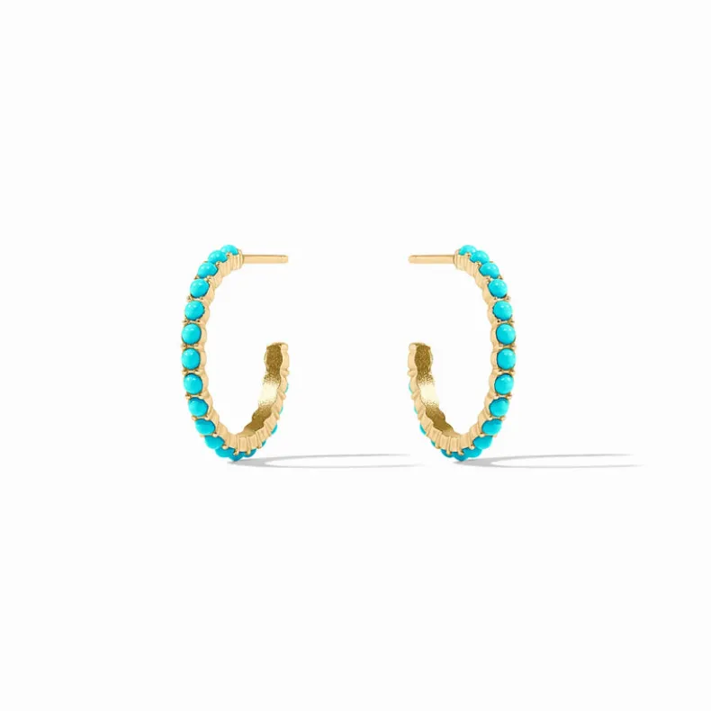 JULIE VOS JULIET HOOP - TURQUOISE BLUE - SMALL