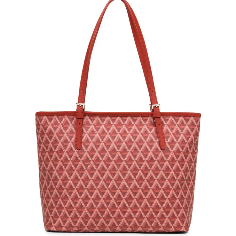 LANCASTER IKON HANDLE BAG - CARMIN