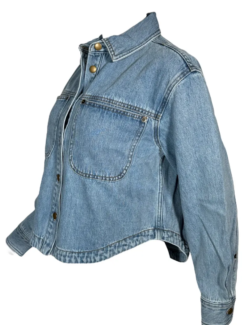 REPEAT DENIM JACKET - MID BLUE