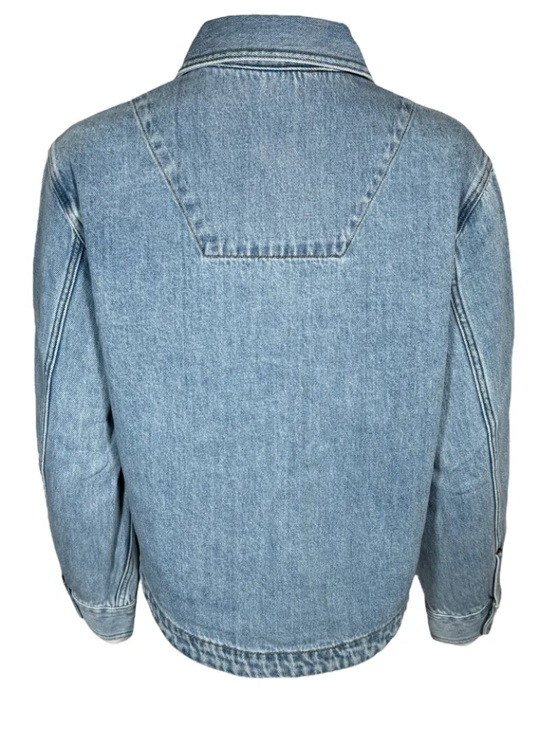 REPEAT DENIM JACKET - MID BLUE