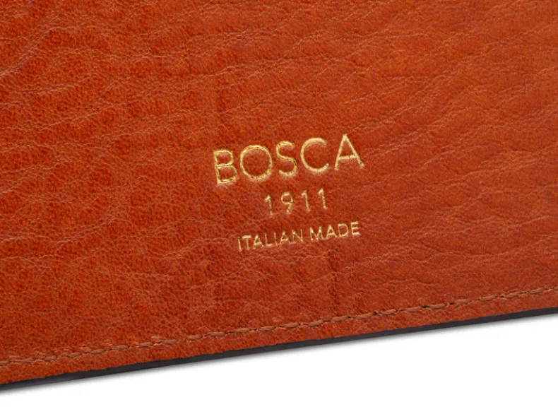 BOSCA 1911 ITALIA DOLCE CALLING CARD CASE - AMBER