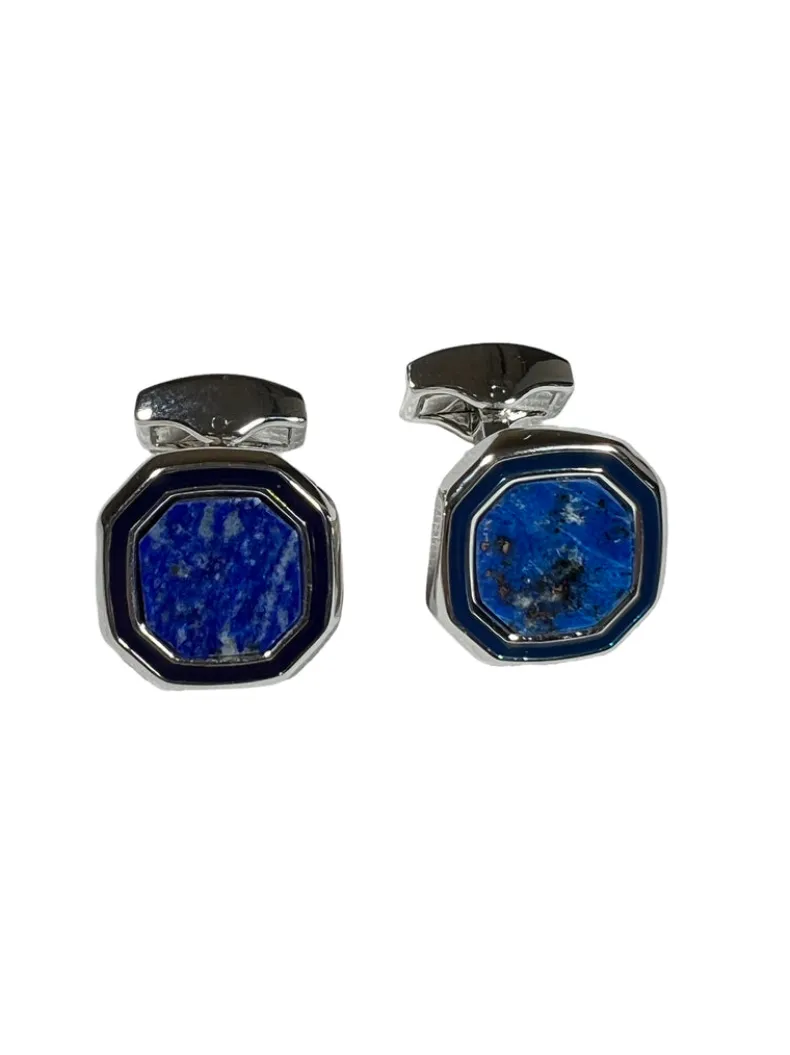 TATEOSSIAN CUFF LINKS - LAPIS OCTOGON