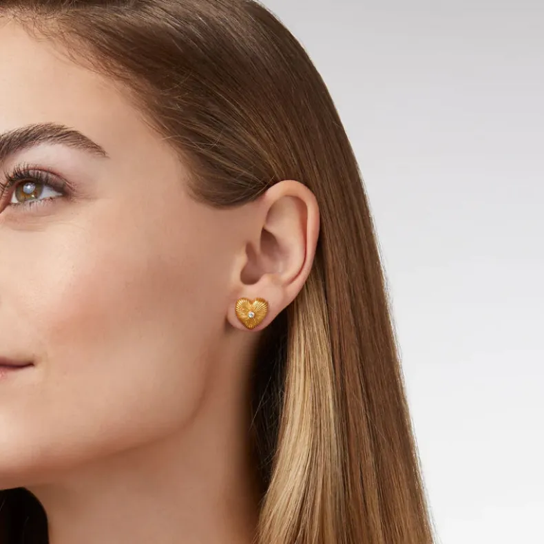 JULIE VOS ESME HEART STUD EARRING