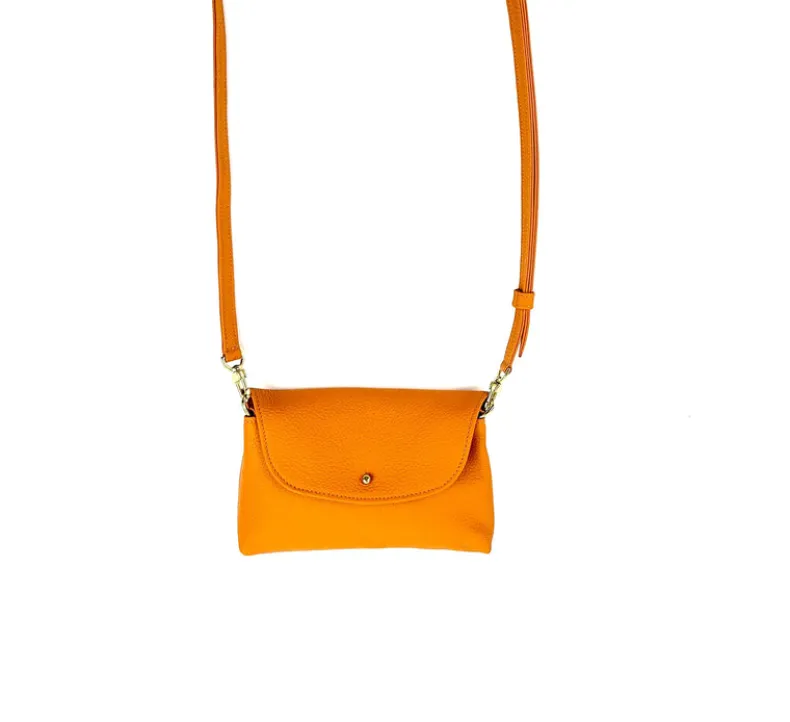 ORSYN KAANAPALI CROSSBODY BAG - TANGELO PEBBLE GRAIN
